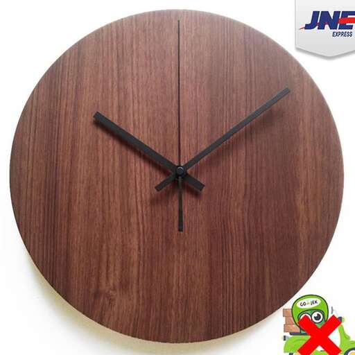 this clock is made from a wooden plate.