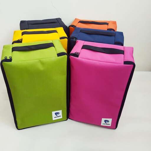 the colorful bag in bright colors