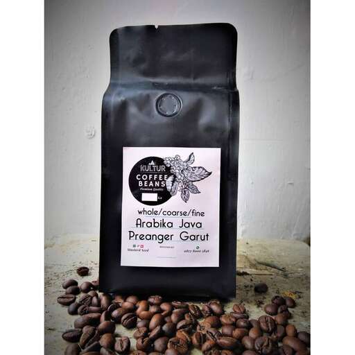 a bag of coffee beans