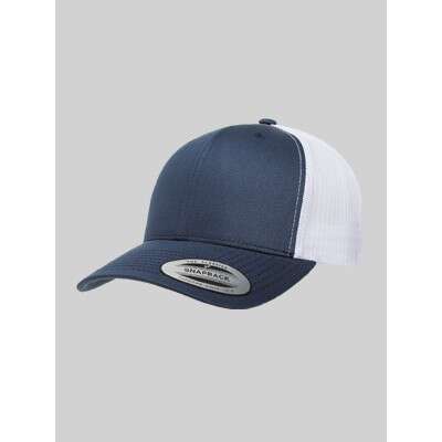 baseball cap in blue and white