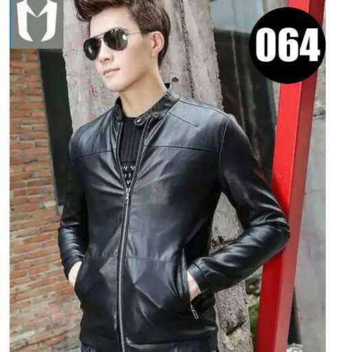 person in a leather jacket