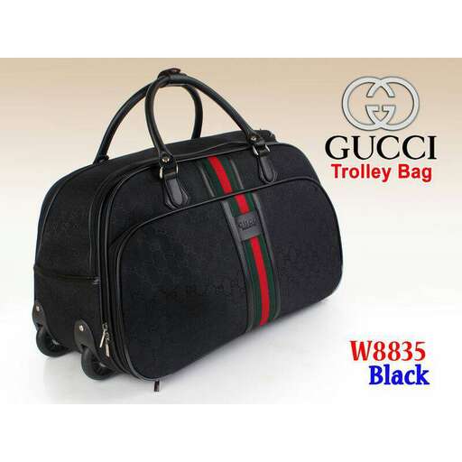 black bag with a red stripe