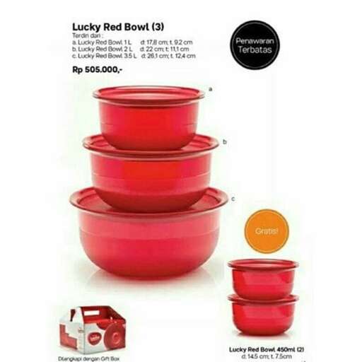 a stack of red pots with a red lid.