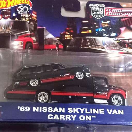 a toy car on display