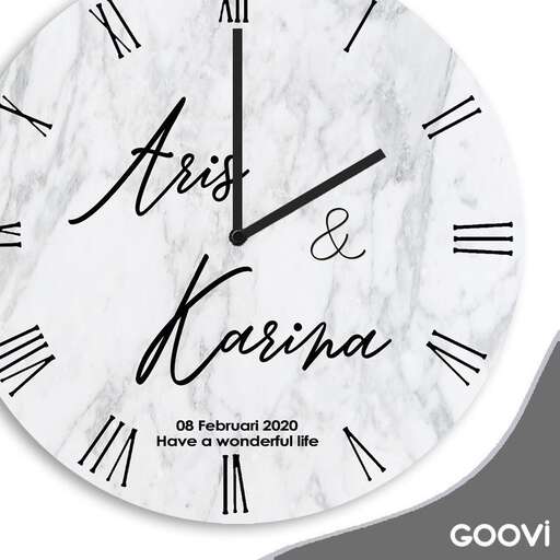 wall clock with the word & date