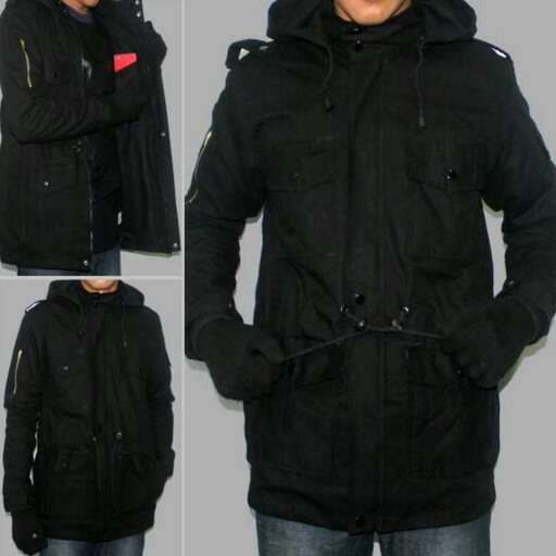 a man in a black coat