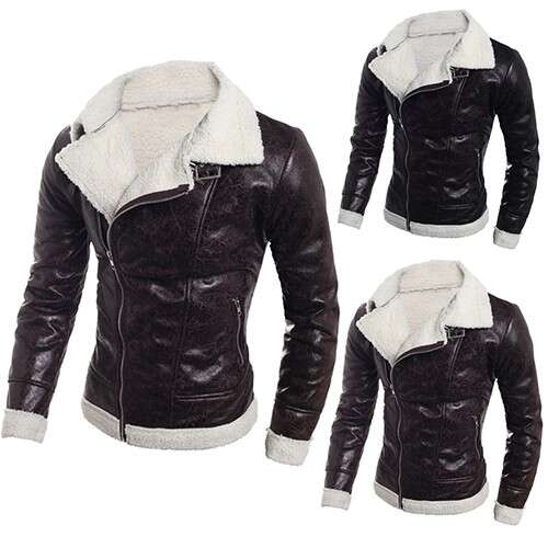 leather jacket with a hood