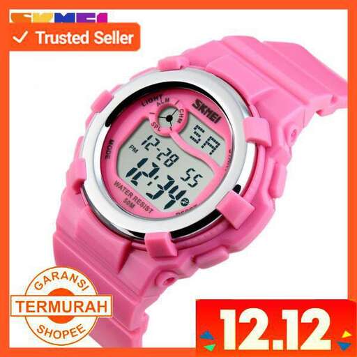 pink watch with a black dial
