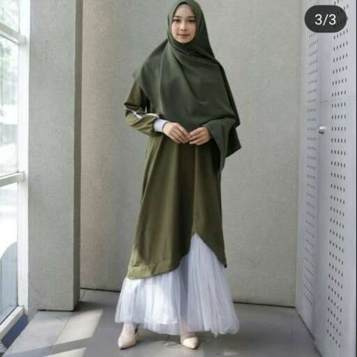 the skirt is made from a silk scarf.