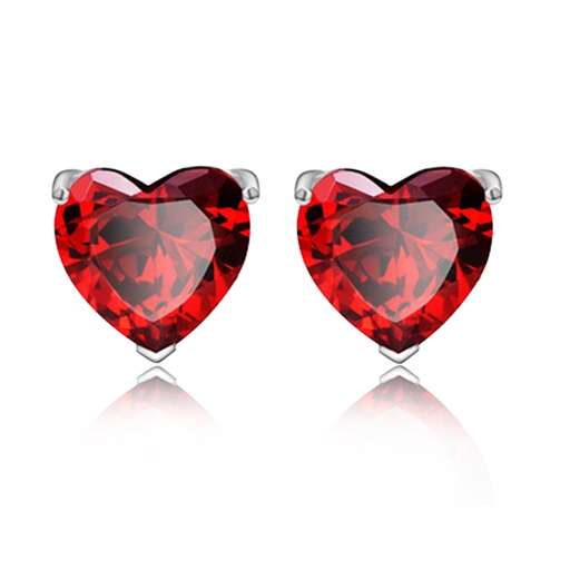 earrings with a heart shaped cut out of the middle