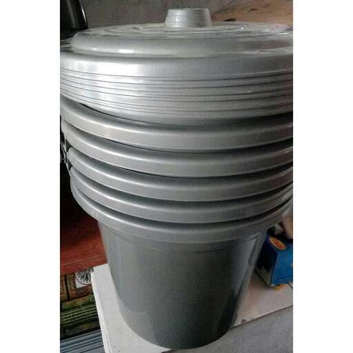 the top of the cylinder is covered with plastic.