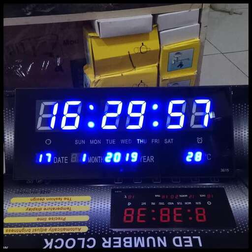 a digital clock with a digital time displayed.