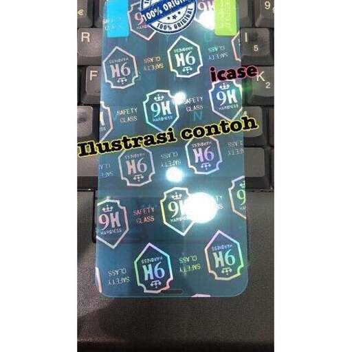 a sticker of the gas station is shown on a computer.