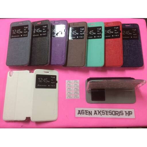 a pink case with a cell phone on it.