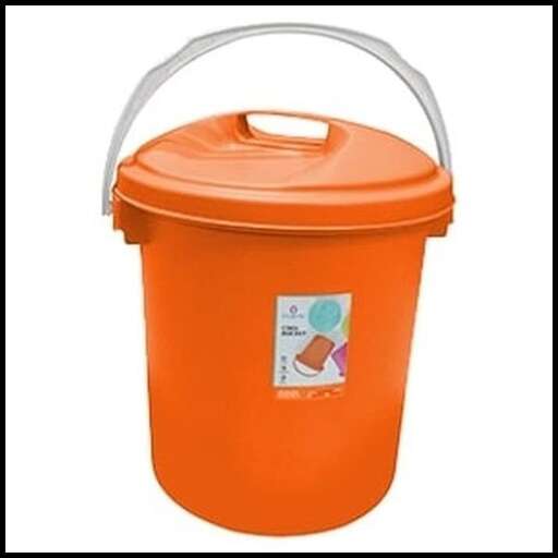 a plastic container with a handle and a handle.