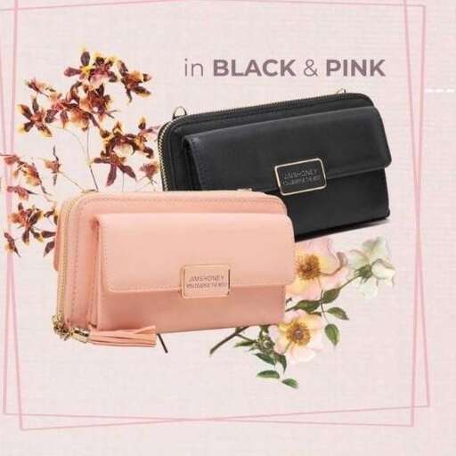 black and pink in a box