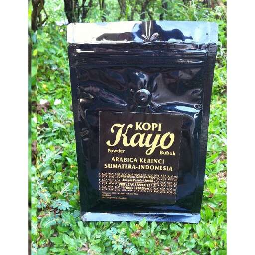 a bag of black coffee