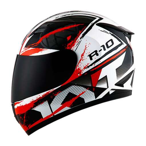 the helmet of racecar driver