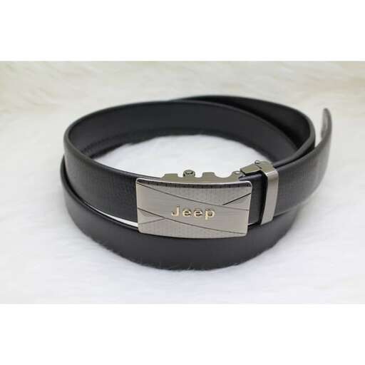 a belt made of leather and a buckle.