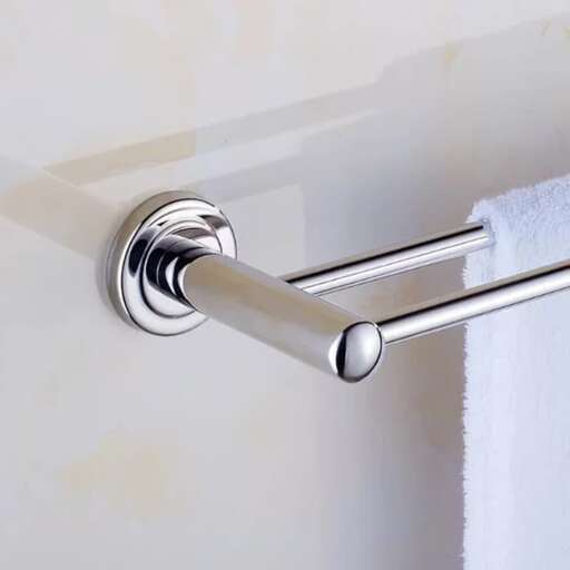 a towel rack with a towel on it.