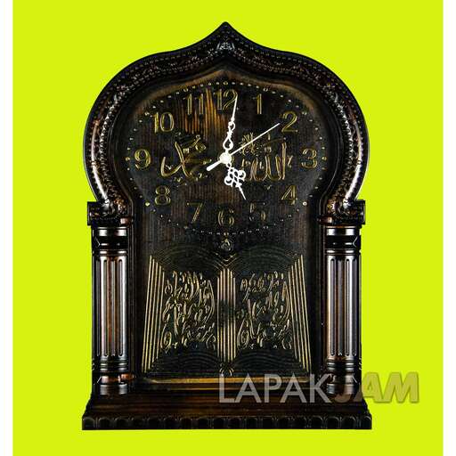 a clock with a golden face and roman numerals