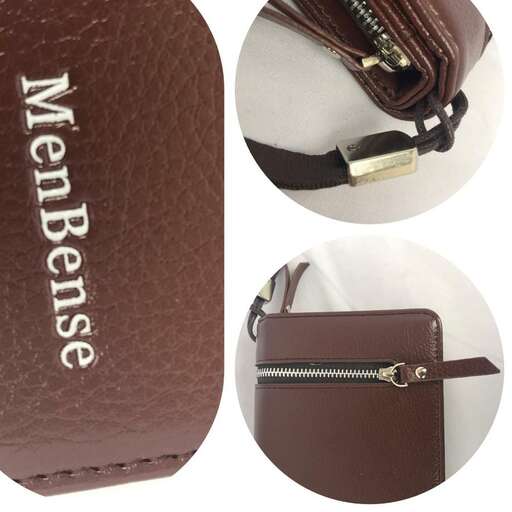 leather wallet with a zipper