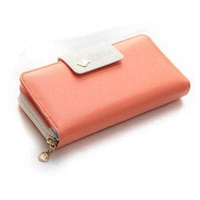 small wallet in pink leather