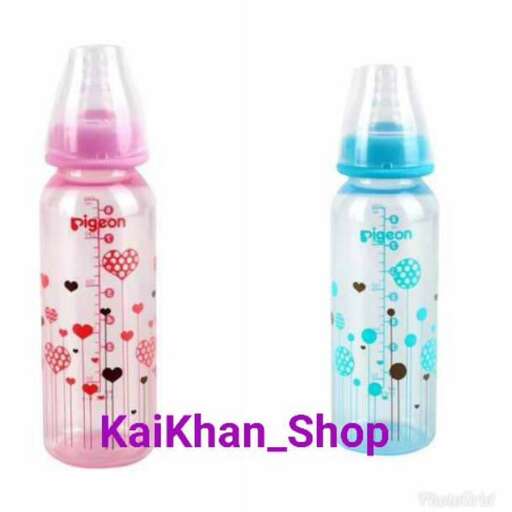 pink and blue water bottle with hearts on the front