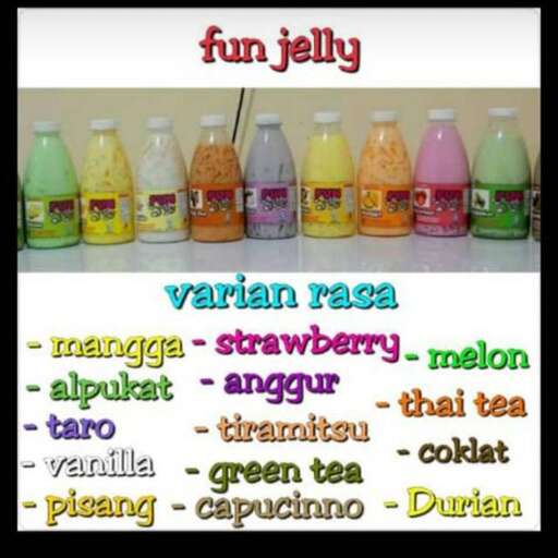 a bunch of juices that are on display.