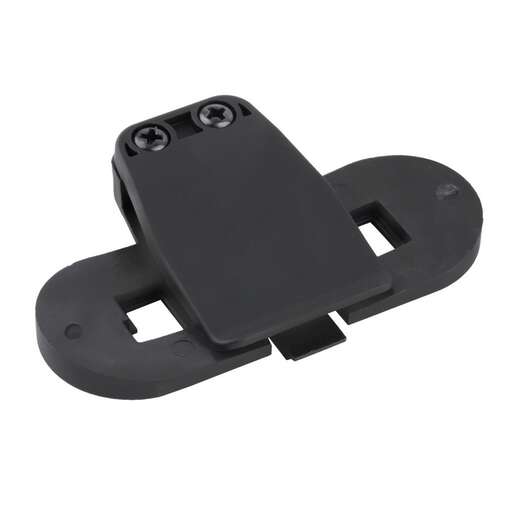 a black plastic handle with holes