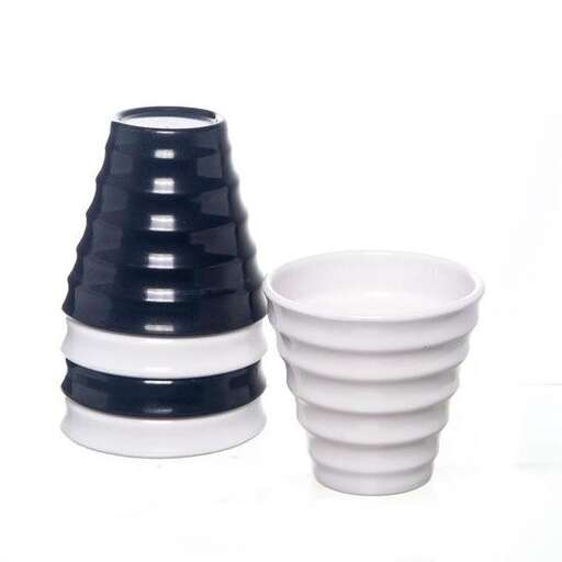 a stack of cups and cups