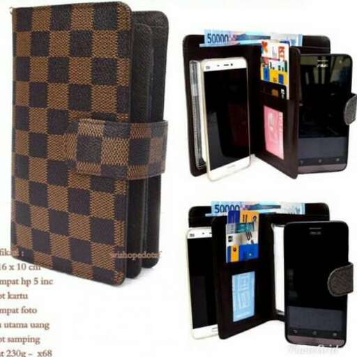 a bag that has a cell phone in it.
