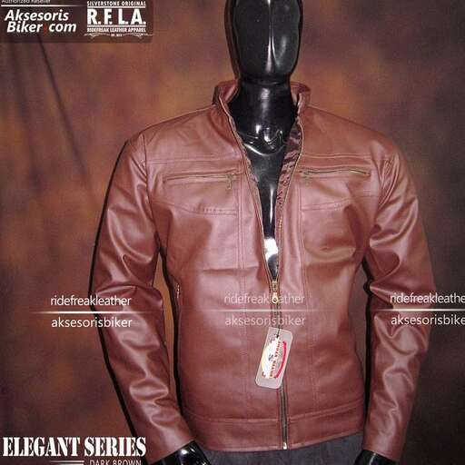 leather jacket with a zipper