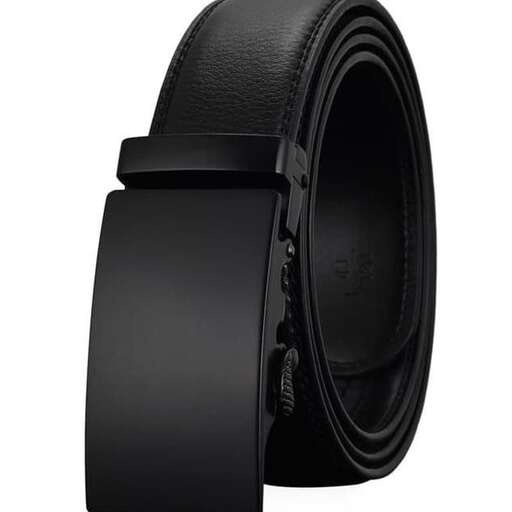 leather watch with a black leather strap