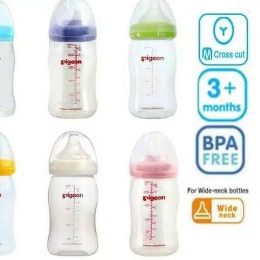 a bottle of baby bottles with a label