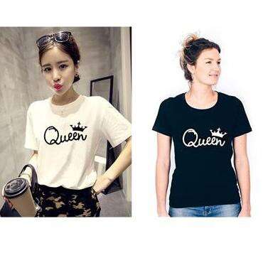 a black and white t - shirt with writing on it.