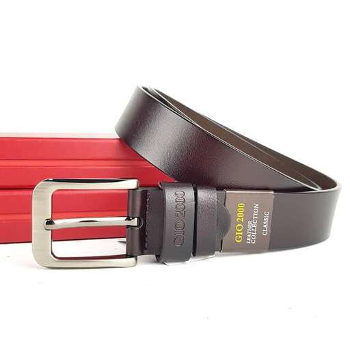 a leather belt with a strap.
