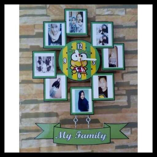 a cross made of family photos