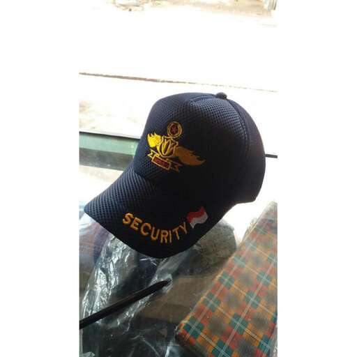 a hat with the word security on it.
