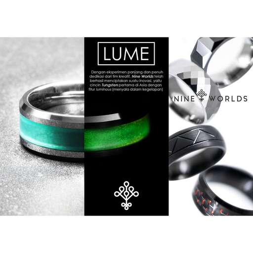 a ring with a green band.