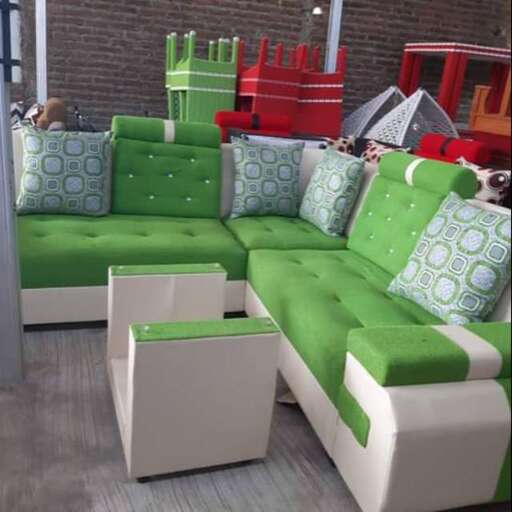 i like the idea of a chair with a green cushion.