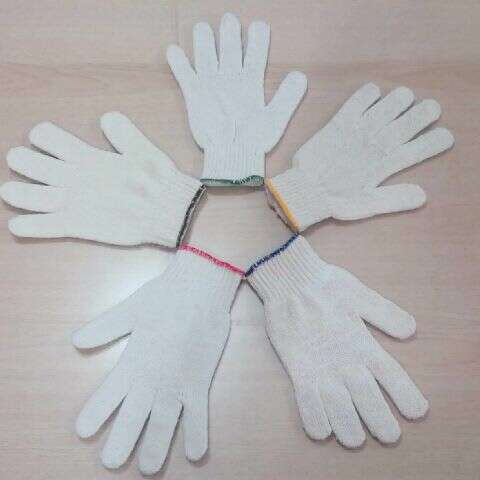 a pair of paper gloves.