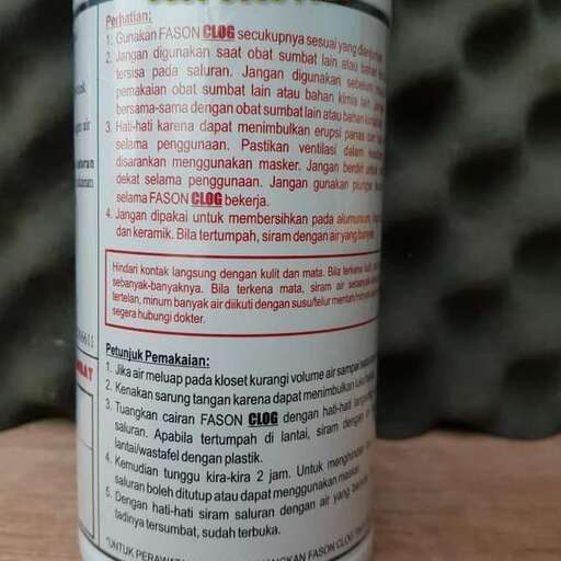 the bottle of chemical compound