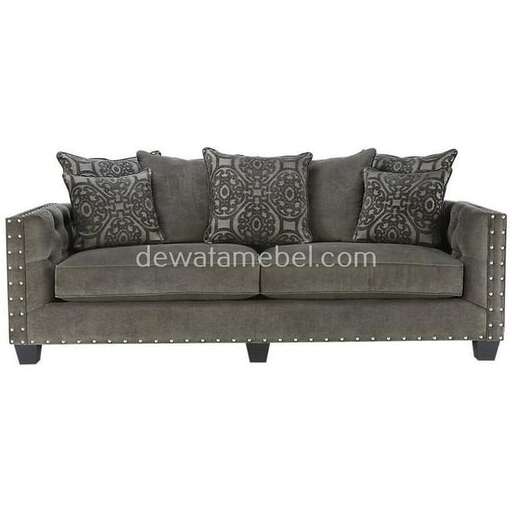 a sofa with a side table