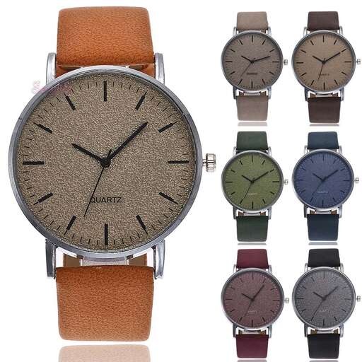 watch with a leather strap