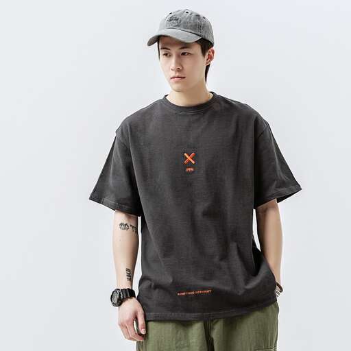 the shirt is available in sizes and colors.