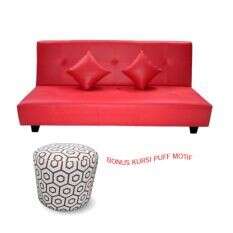 sofa bed in red