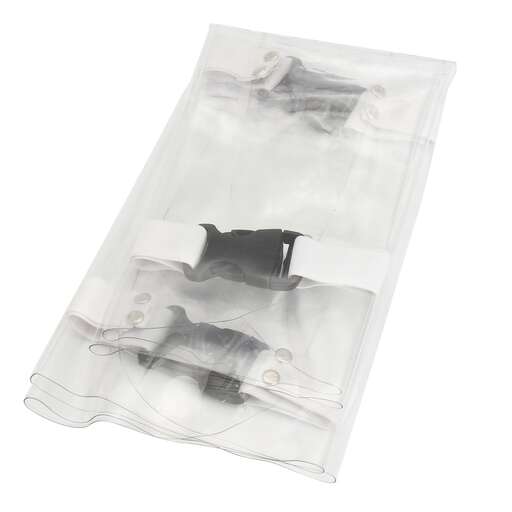 a clear plastic bag with a fish inside