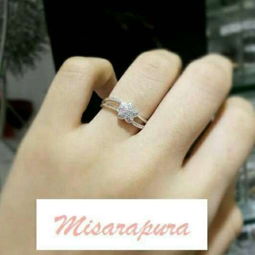 engagement ring with a diamond