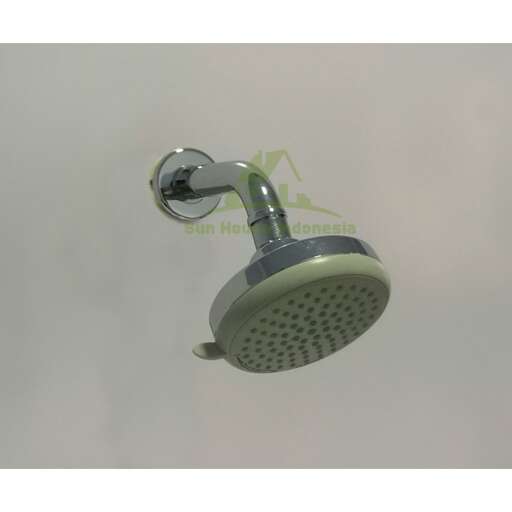 a shower head in a white sky